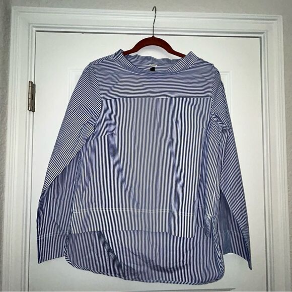 J.Crew Stripe Print Long Sleeve Blouse Shirt Top - Picture 2 of 9